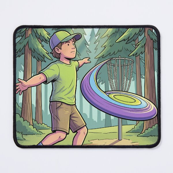 Item preview, Disc Golf Player Mid-Throw Comic Style Tee designed and sold by DIUMERI.