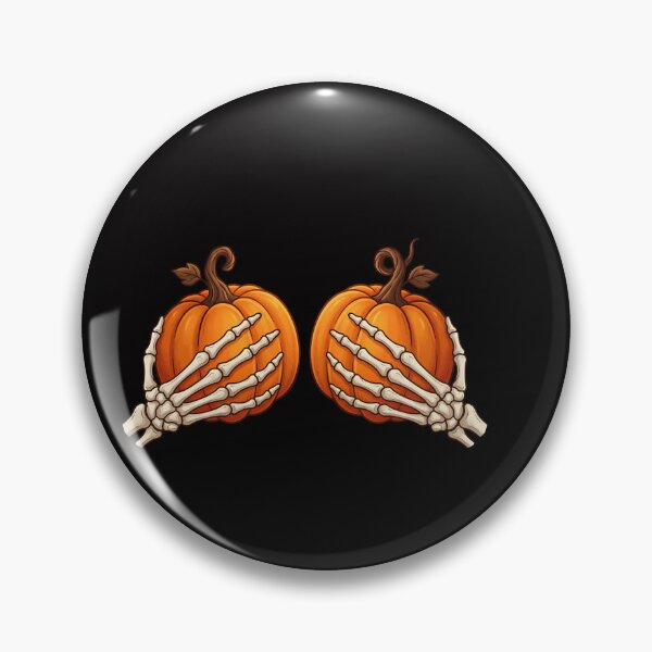 Item preview, Skeleton Hands Holding Pumpkins – Spooky Halloween Couple  designed and sold by w66aboo.