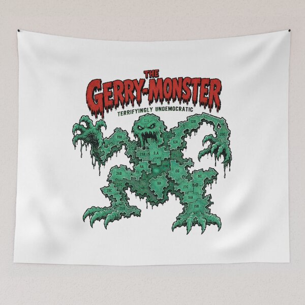 Item preview, Gerrymandering Swamp Monster Political Satire Voting Activist designed and sold by chattsuede.