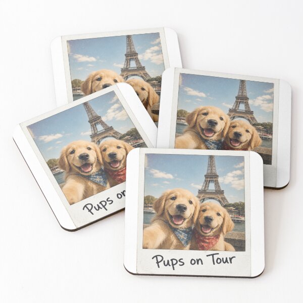 Item preview, Realistic Golden Retriever Puppies in Paris designed and sold by BearLoveDesign.