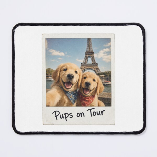 Item preview, Realistic Golden Retriever Puppies in Paris designed and sold by BearLoveDesign.