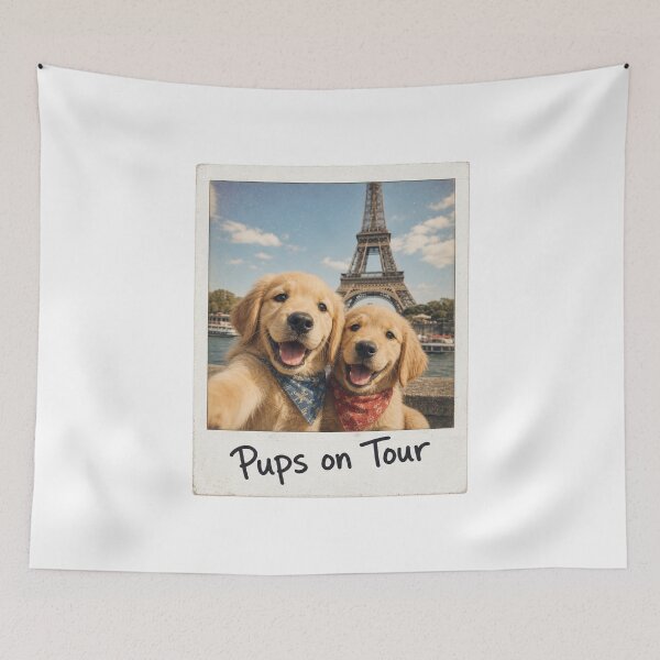 Item preview, Realistic Golden Retriever Puppies in Paris designed and sold by BearLoveDesign.