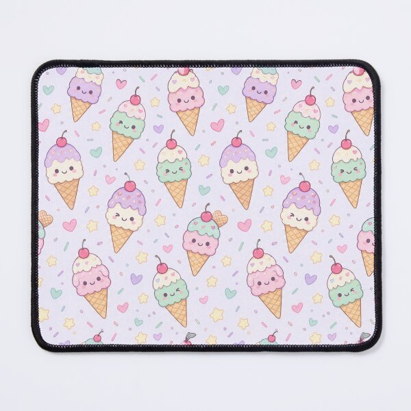 Item preview, Kawaii Ice Cream Cone Pattern designed and sold by Soft Berry Studio.