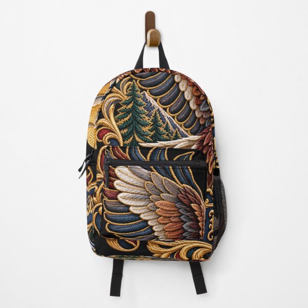 Item preview, Bald Eagle Embroidery Crest – Higher By Nature Mountain Wilderness Emblem designed and sold by Emoji Emblems.