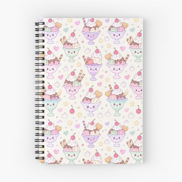 Item preview, Kawaii Sundae Pattern designed and sold by Soft Berry Studio.
