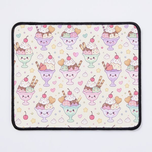 Item preview, Kawaii Sundae Pattern designed and sold by Soft Berry Studio.