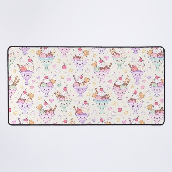 Item preview, Kawaii Sundae Pattern designed and sold by Soft Berry Studio.
