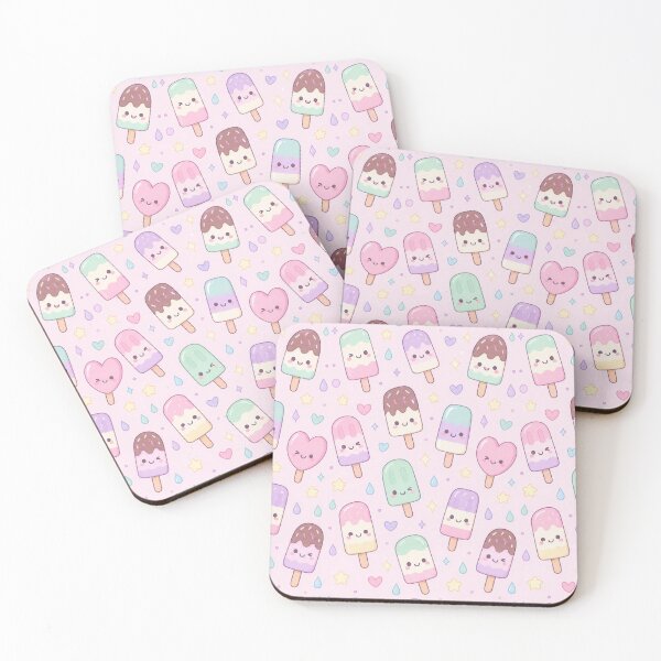 Item preview, Kawaii Popsicle Pattern designed and sold by Soft Berry Studio.
