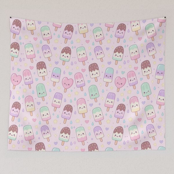 Item preview, Kawaii Popsicle Pattern designed and sold by Soft Berry Studio.