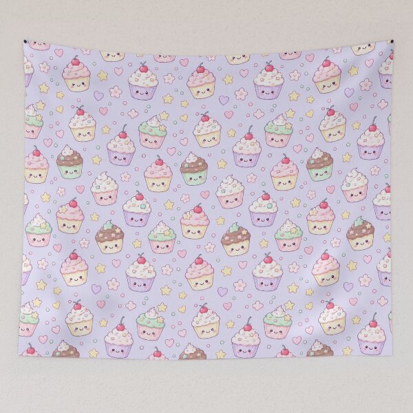 Item preview, Kawaii Cupcake Pattern designed and sold by Soft Berry Studio.