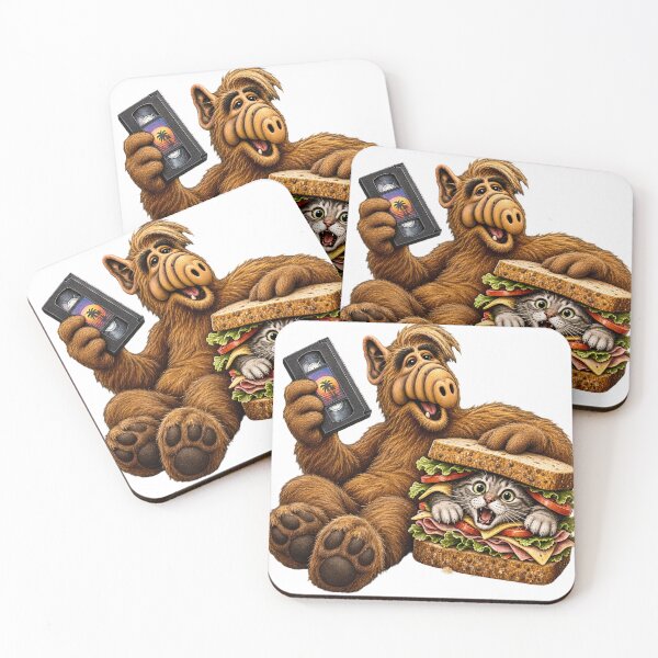 Item preview, Retro Alien Cat Sandwich VHS Sticker – Funny 80s Nostalgia Art designed and sold by Felixuss.