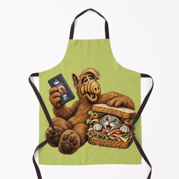 Item preview, Retro Alien Cat Sandwich VHS Sticker – Funny 80s Nostalgia Art designed and sold by Felixuss.