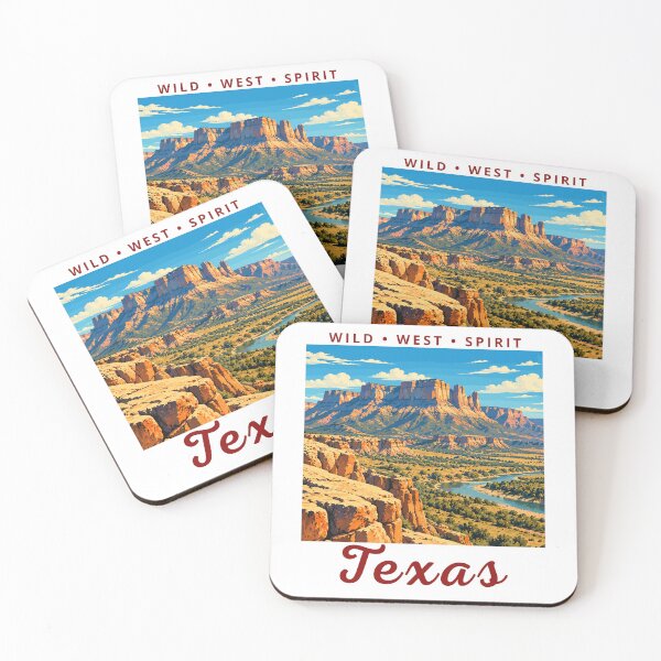 Item preview, Texas in the USA, Vintage Art Travel Landscape designed and sold by MaateoDesign.
