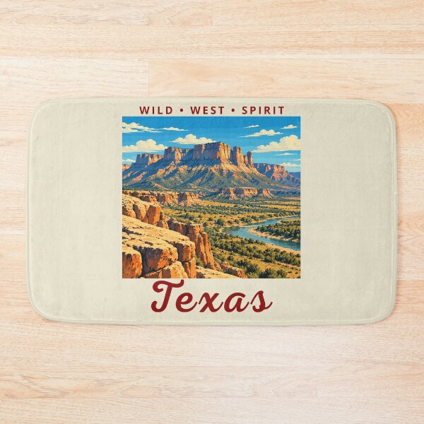 Item preview, Texas in the USA, Vintage Art Travel Landscape designed and sold by MaateoDesign.