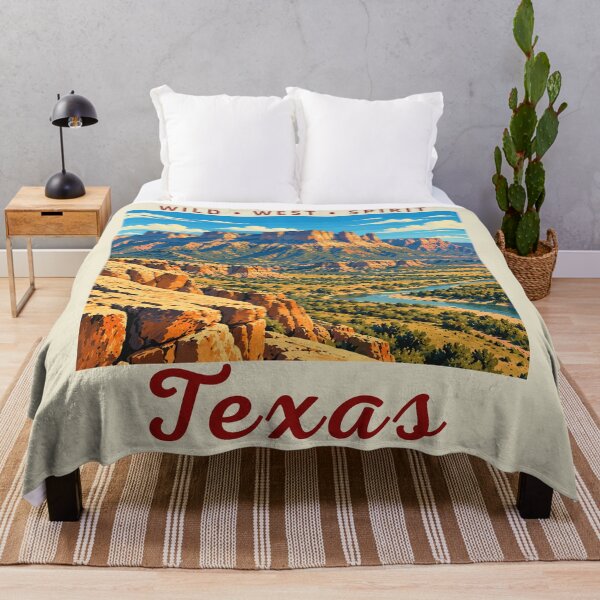 Item preview, Texas in the USA, Vintage Art Travel Landscape designed and sold by MaateoDesign.