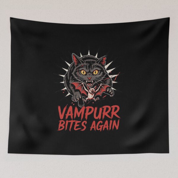 Item preview, Vampurr Bites Again funny cat designed and sold by Naitsebas.