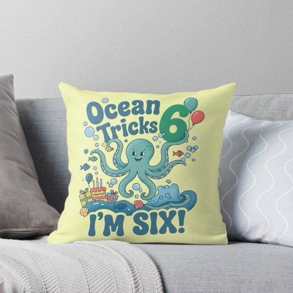 Item preview, Ocean Tricks, I’m Six! 6th Birthday – Cute Octopus Ocean Design designed and sold by Sea Gem.