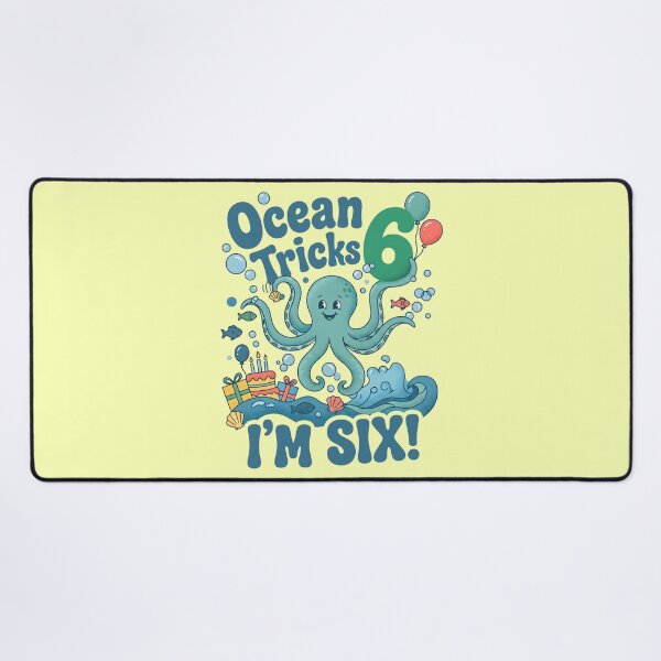 Item preview, Ocean Tricks, I’m Six! 6th Birthday – Cute Octopus Ocean Design designed and sold by Sea Gem.