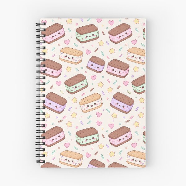 Item preview, Kawaii Ice Cream Sandwich Pattern designed and sold by Soft Berry Studio.