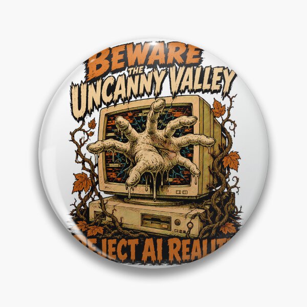 Item preview, Beware The Uncanny Valley Reject AI Reality designed and sold by chattsuede.