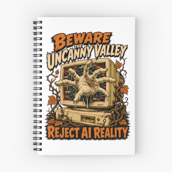 Item preview, Beware The Uncanny Valley Reject AI Reality designed and sold by chattsuede.