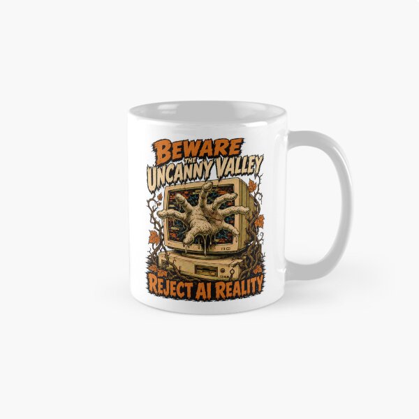 Item preview, Beware The Uncanny Valley Reject AI Reality designed and sold by chattsuede.