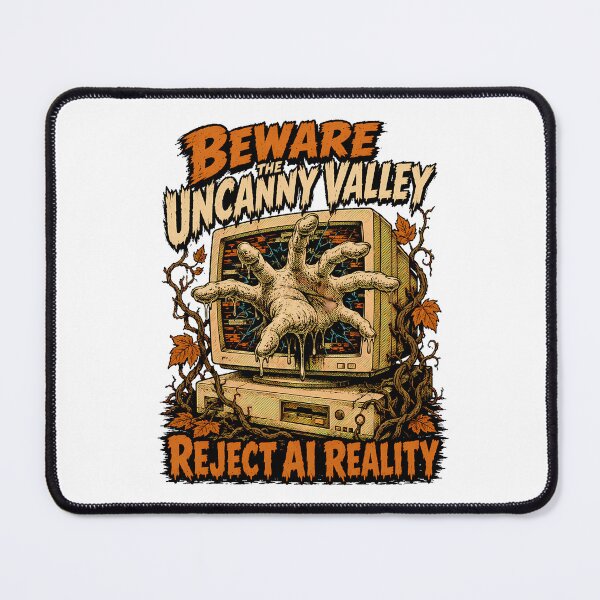 Item preview, Beware The Uncanny Valley Reject AI Reality designed and sold by chattsuede.