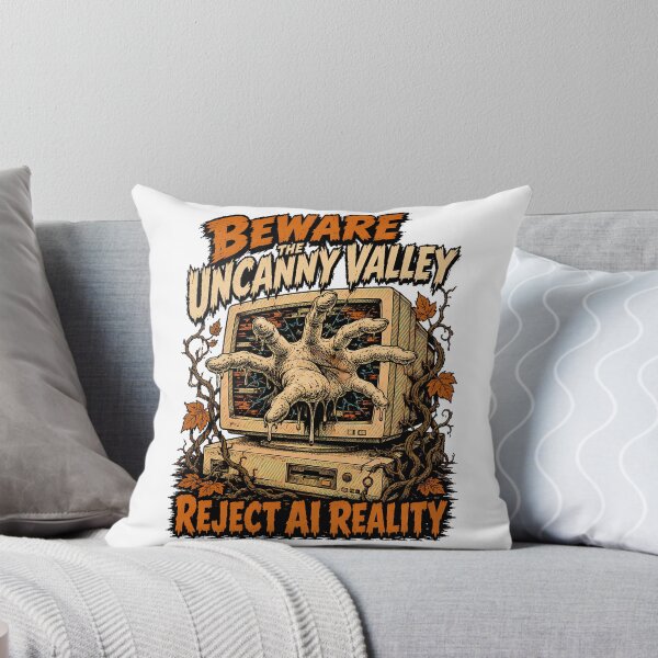 Item preview, Beware The Uncanny Valley Reject AI Reality designed and sold by chattsuede.