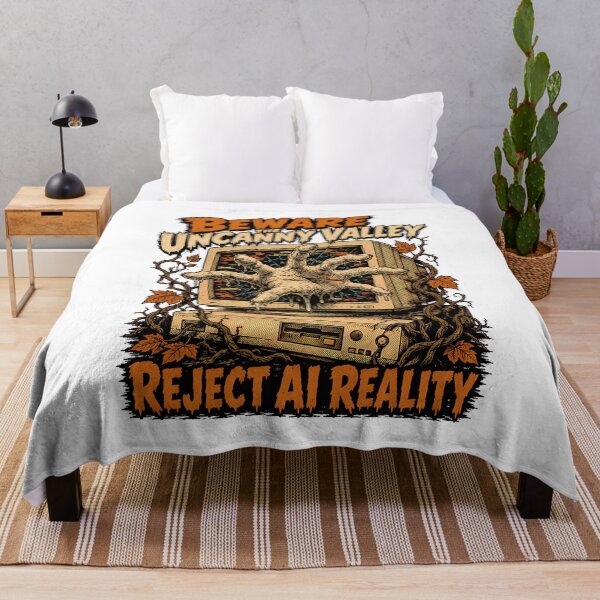 Item preview, Beware The Uncanny Valley Reject AI Reality designed and sold by chattsuede.
