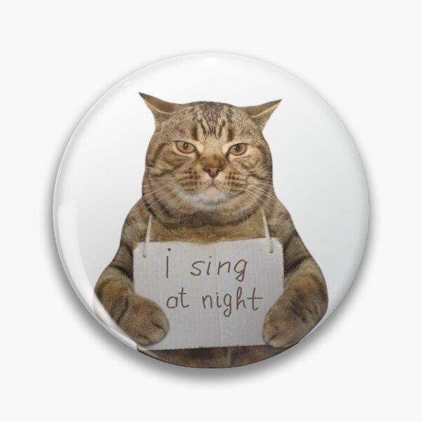 Artikelvorschau, Ich singe nachts Lustige Katze Schlafende Katze Meme Humor Design entworfen und verkauft von selvashop.
