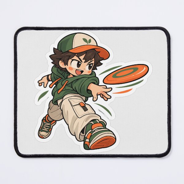 Item preview, Disc Golf Player Mid-Throw Action Pose designed and sold by NovaToons.
