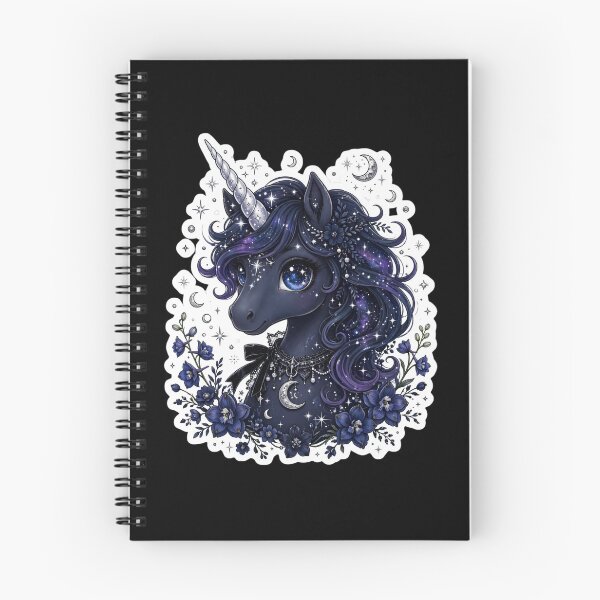 Item preview, Midnight Unicorn Gothic Unicorn Galaxy Unicorn Dark Magical Unicorn Moon designed and sold by HealingEraInk.