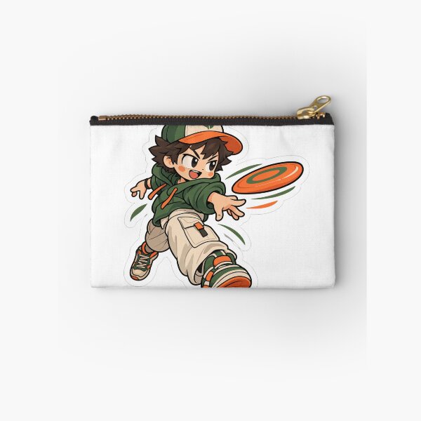 Item preview, Disc Golf Player Mid-Throw Action Pose designed and sold by NovaToons.