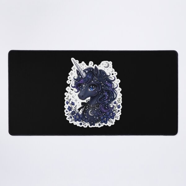 Item preview, Midnight Unicorn Gothic Unicorn Galaxy Unicorn Dark Magical Unicorn Moon designed and sold by HealingEraInk.