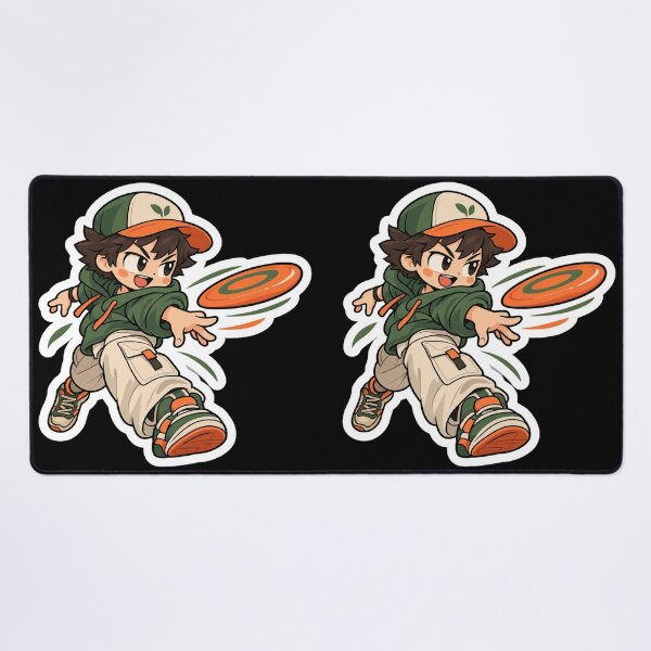 Item preview, Disc Golf Player Mid-Throw Action Pose designed and sold by NovaToons.