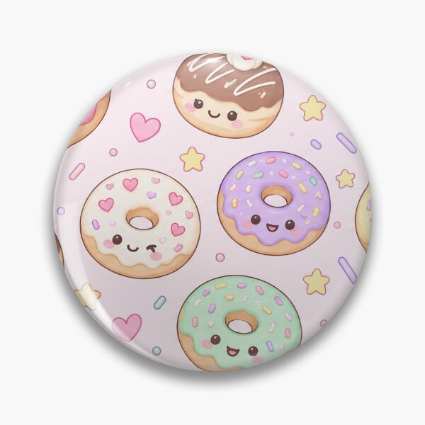 Item preview, Kawaii Donut Pattern designed and sold by Soft Berry Studio.