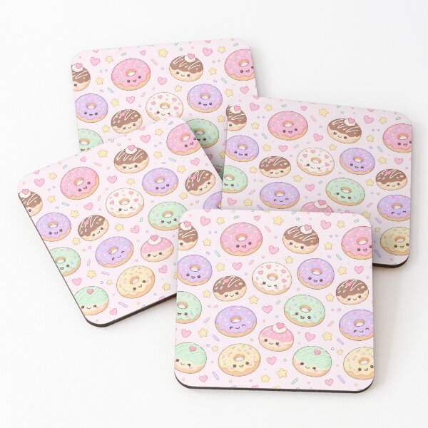 Item preview, Kawaii Donut Pattern designed and sold by Soft Berry Studio.