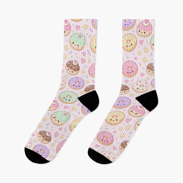 Item preview, Kawaii Donut Pattern designed and sold by Soft Berry Studio.