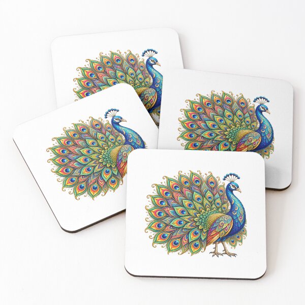 Item preview, Colorful Bohemian Peacock – Ornamental Bird Art designed and sold by PeanutGalSean.