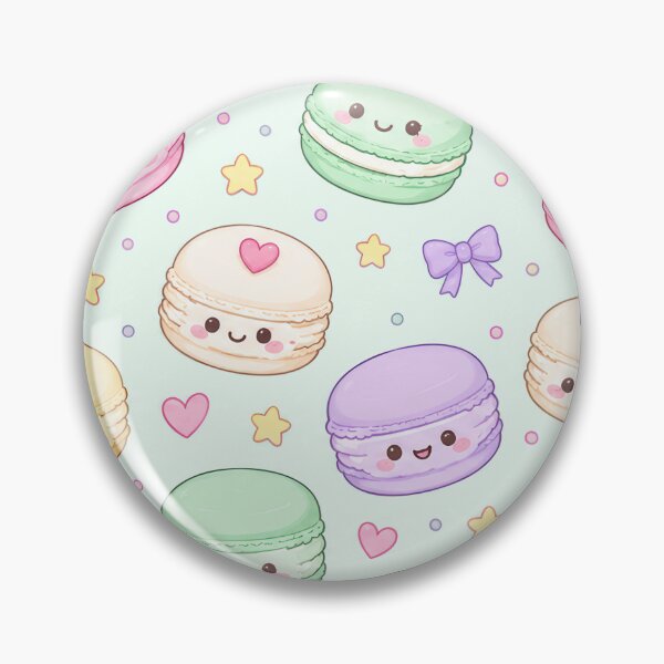 Item preview, Kawaii Macaron Pattern designed and sold by Soft Berry Studio.