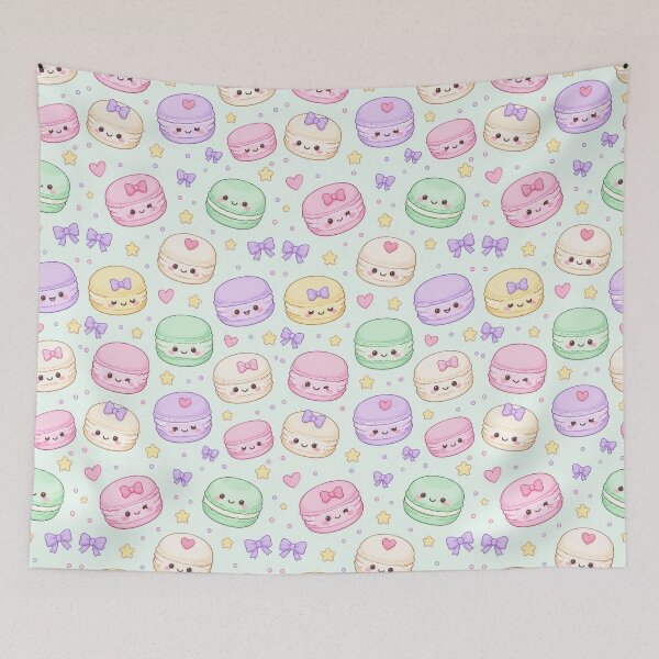 Item preview, Kawaii Macaron Pattern designed and sold by Soft Berry Studio.