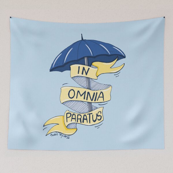 Item preview, In Omnia Paratus - Umbrella Illustration designed and sold by ThaisMelo.
