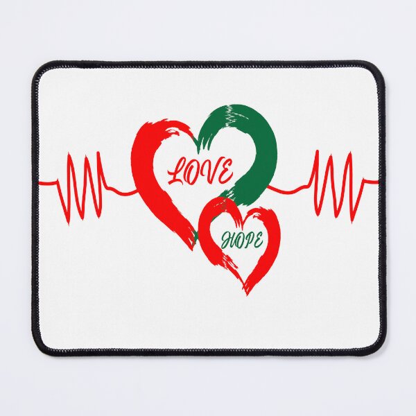 Item preview, Love & Hope Heartbeat ECG Brushstroke Graphic Art designed and sold by Carftora786.