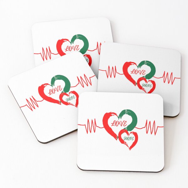 Item preview, Love & Hope Heartbeat ECG Brushstroke Graphic Art designed and sold by Carftora786.