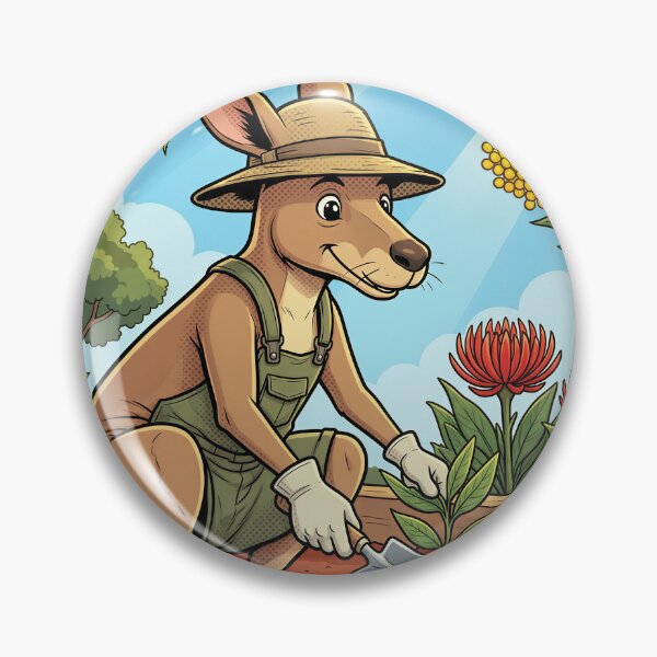 Item preview, Aussie Garden Kangaroo Gardener Comic Art designed and sold by DIUMERI.