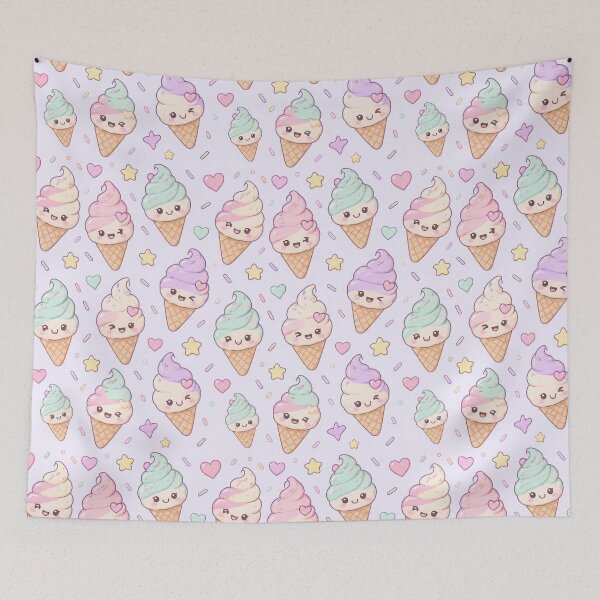 Item preview, Kawaii Soft Serve Pattern designed and sold by Soft Berry Studio.