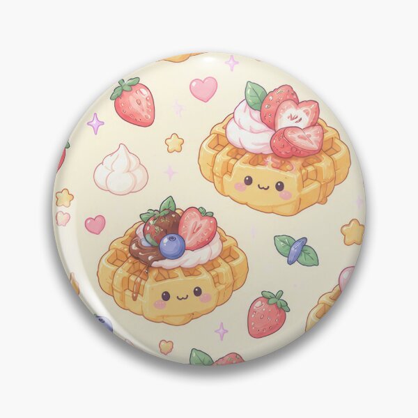 Item preview, Kawaii Waffle Pattern designed and sold by Soft Berry Studio.