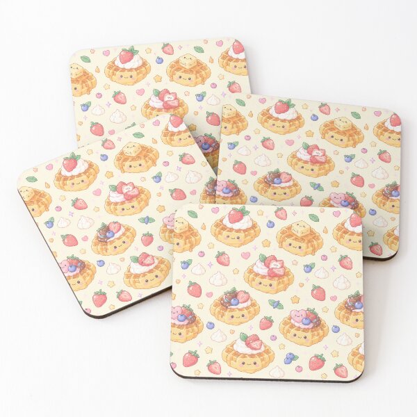 Item preview, Kawaii Waffle Pattern designed and sold by Soft Berry Studio.