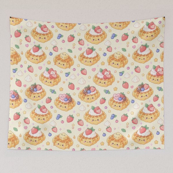 Item preview, Kawaii Waffle Pattern designed and sold by Soft Berry Studio.