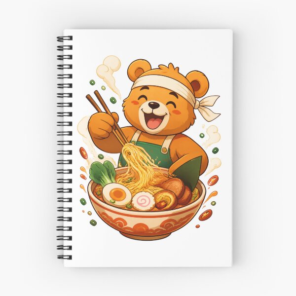 Item preview, Cute Bear Ramen Chef | Kawaii Japanese Noodle Bowl Art designed and sold by Catchy-Couture.